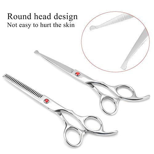 Professional Hair Cutting Thinning Scissors Set Round Head Scissors Baby Hairdressing Scissors Set for Baby Children (Red) Red - NewNest Australia