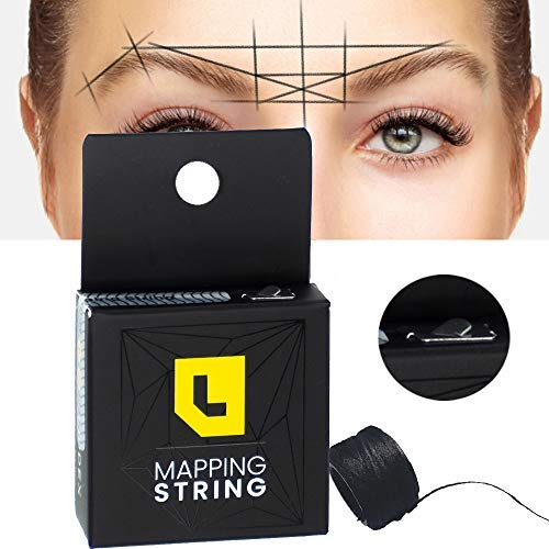 LIUDEX Pre-Inked Eyebrow Mapping String – an Essential Cosmetic Tool for Microblading and Waxing; Effective and Easy-to-Use Black Ink Eyebrow Thread Brow Marker for Flawless Perfection - NewNest Australia