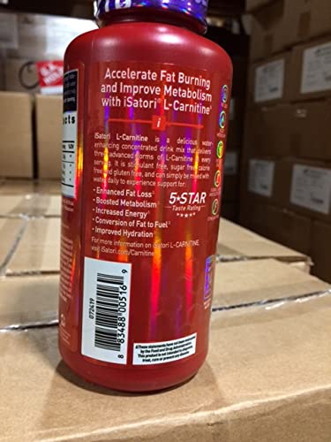 iSatori L-Carnitine Liquid Fat Burner and Metabolism Activator - Fat Loss for Health and Fitness - Keto Friendly Weight Loss - Stimulant Free - Mixed Berry 1500mg (24 Servings) - NewNest Australia