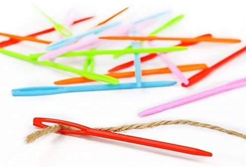 100 Pieces Colorful Plastic Sewing Needles, 7CM Length, Large Eye 2mm x 15 mm, Blunt Needles, Learning Needles, Plastic Yarn Needles, Safety Lacing Needles, Safety Needles for Kids, Darning Needles - NewNest Australia