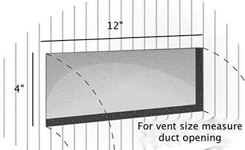 Rocky Mountain Goods Floor Register 4X12(Duct Opening Measurements) - Heavy Duty Walkable Register - Premium Finish - Easy Adjust air Supply Lever - 4 inch by 12 Inch Floor Vent (White) - NewNest Australia
