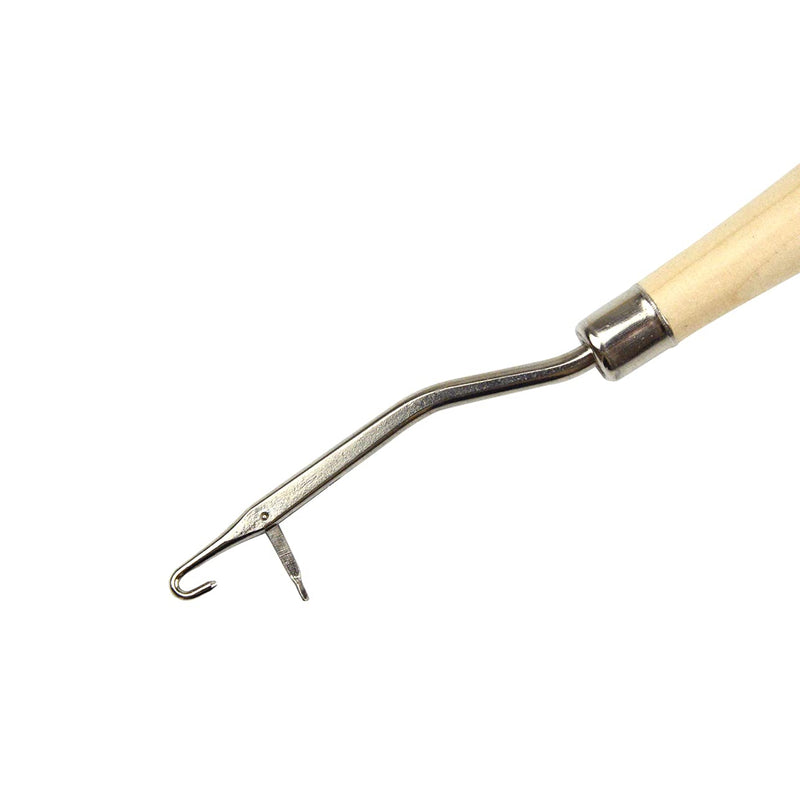 3 Pcs 6.5 Inch Wooden Bent Latch Hook Supplies Tool for Rug Making and Other Crafts - NewNest Australia