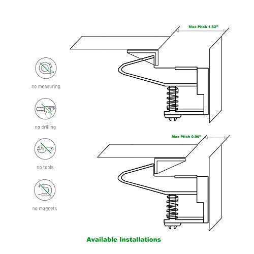 Cabinet Locks Child Safety Latches - Vmaisi 12 Pack Baby Proofing Cabinets Drawer Lock with Adhesive Easy Installation - No Drilling or Extra Screws (White) White - NewNest Australia