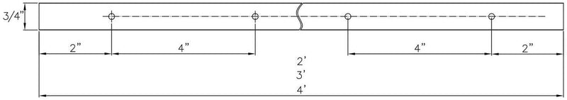 POWERTEC 71066 Double-Cut Profile Universal T-Track with Predrilled Mounting Holes, 36" 1PK - NewNest Australia