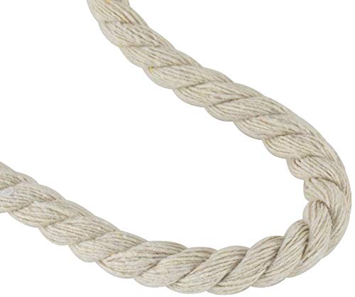 Tenn Well 8mm Cotton Cord, 59 Feet 3Ply Twisted Macrame Cotton Rope for Crafts, Wall Hangings, Plant Hangers, Knotting (Beige) 8MM x 59FT - NewNest Australia
