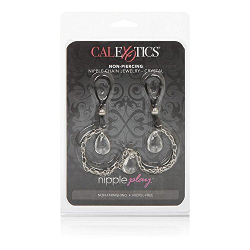 CalExotics Nipple Play Non-Piercing Chain Jewelry, Crystal/Clear - NewNest Australia