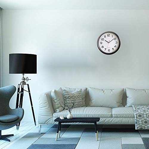 NewNest Australia - Vmarketingsite - 12 Inch Wall Clock Battery Operated Silent Non-Ticking Decorative Modern Round Quartz Black - Analog Classroom Hanging Clocks Large Numbers - Office/Kitchen/Bedroom/Bathroom/Gym 