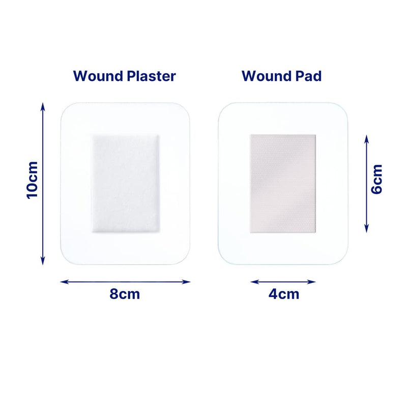 Elastoplast Waterproof XXL Med+ Dressings (5 Pieces), Pack of First Aid Plasters, Large Plasters for Post-Operative Wounds, Waterproof Sterile Dressings for Wounds, 0% Latex, Clear White - NewNest Australia