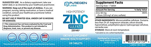 Zinc 220mg [High Potency] Supplement – Zinc Sulfate for Immune Support System 100 Tablets - NewNest Australia