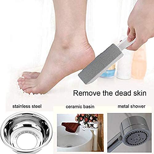 Cleaning Block Toilet, Pack of 4 Pumice Stone for Toilet, Pumice Stone Cleaning Stone with Handle, Toilet Cleaning Stone with Handle, Blocks of Pumice Stone for Toilet, for Grill Kitchen - NewNest Australia