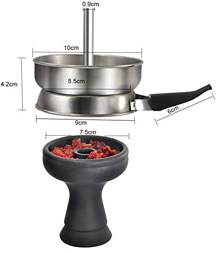 Hookah Bowl Set Kitosun Silicone Tobacco Bowl with Screen Chimney Heat Management System Charcoal Coal Holder for Smoking Shisha Hookah Accessories Easy Replace Charcoal Fast Cleaning Single Hole with HMD - NewNest Australia