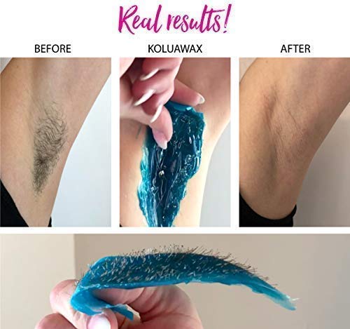 Hard Wax Beads for Hair Removal – Coarse Body Hair Formula – Our Strongest Wax for Brazilian, Underarms, Back and Chest – Large 1lb Refill Pearl Beans for Wax Warmers – Blue Bikini Babe by KoluaWax - NewNest Australia