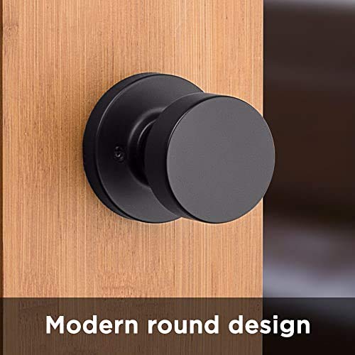 Kwikset 97880-938 Pismo Door Knob, Round, Matte Black - NewNest Australia