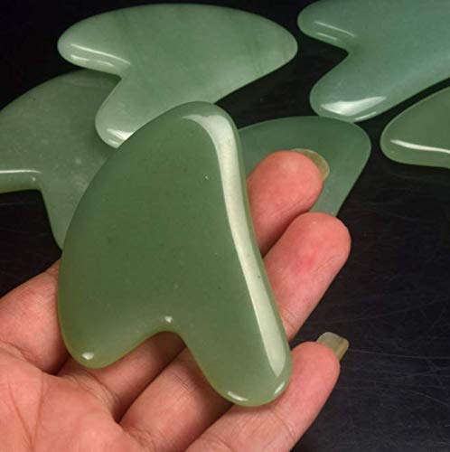 DNHCLL Gua sha Board Natural Jade Gua Sha Scraping Massage Tools, Stone Guasha Board for Face and Body Caring, SPA Acupuncture - NewNest Australia