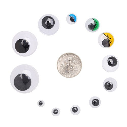 DECORA 6mm Round Wiggly Toy Eye with Self-adhesive 1000 Pieces - NewNest Australia