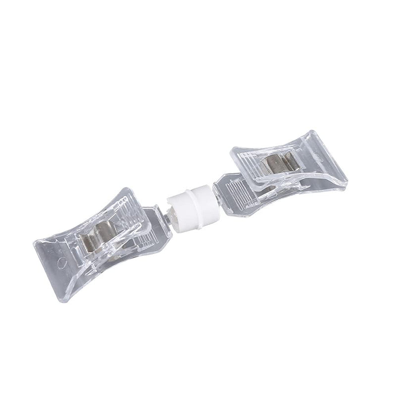 10pcs Clear Sign Clips Plastic Rotatable Double Clip Merchandise Sign Display Mini Clip Tag Holders for Business Cards Price Label Tag - NewNest Australia