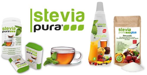 stevia pura | Pure stevia extract powder - white stevioside extract - highly concentrated sweetener from the stevia plant | 100% Stevia of which Reb-A 60% WITHOUT additives - WITHOUT sugar | 100 g can with measuring spoon 100 g (pack of 1) - NewNest Australia