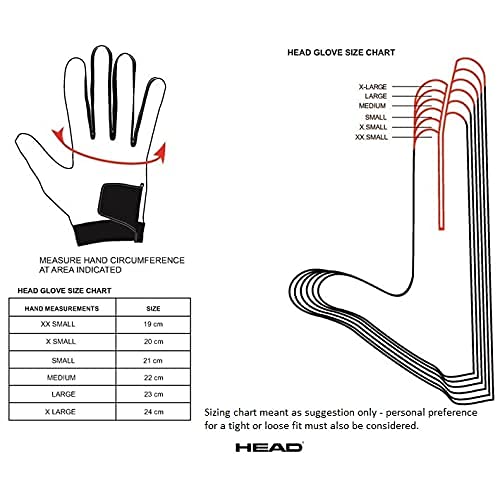 HEAD Leather Racquetball Glove - Sensation Lightweight Breathable Glove for Right & Left Hand Medium - NewNest Australia