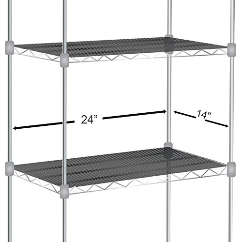 NewNest Australia - Set of 3 Shelf Liners for Wire Shelf Liner, Fits Sandusky Wire Shelves - Premium Quality (Graphite, 14 x 24) 