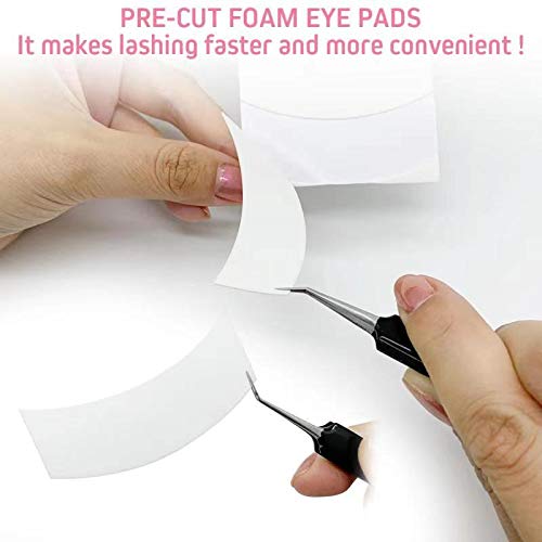 Foam Eye Pads for Eyelash Extensions - Akissos 110 PCS Pre Cut Medical Foam Tape Under Eye Pads Lash Extension Supplies Beauty Tools Lint Free Hypoallergenic No Latex Waterproof 1 Count (Pack of 1) - NewNest Australia