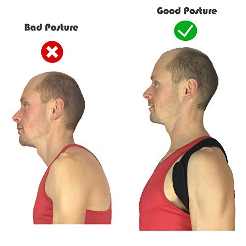 gr8ful® Posture Corrector | Physio Spinal Brace, Men, Women & Kids. Back, Shoulder & Neck Pain Relief, Black, 1 Size, Adjustable Neoprene Discreet Design, Fab for Sports Use. - NewNest Australia