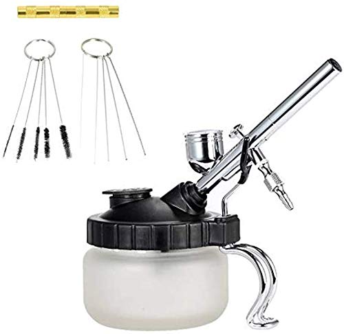 4 Set Airbrush Cleaning Kit Airbrush Cleaning Pot with Air Filter Mat and Holder,Nozzle Cleaning Needle,5pcs Brushes Set,5pcs Dredging Needles Kit - NewNest Australia