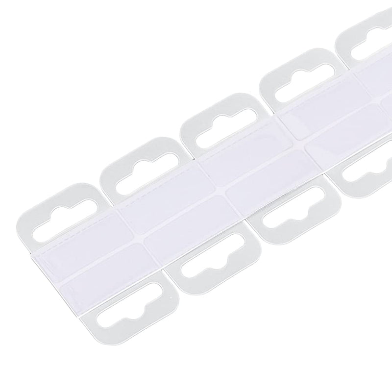 Jomevia Clear Self Adhesive Hang Tabs Hooks Plastic Display Hand Tabs Slot Hole J-Hook Folding Tab for Store Retail Display(200 Pieces, 2 Styles ) 17.7*13.7inch ＆ 10.6*16.5inch - NewNest Australia