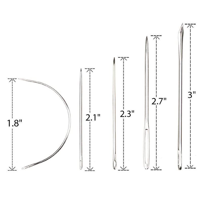 Eketirry Hand Sewing Needle Kit, Heavy Duty Household Hand Needles for for Upholstery, Carpet, Leather, Canvas Repair (5 Pieces) 5 - NewNest Australia