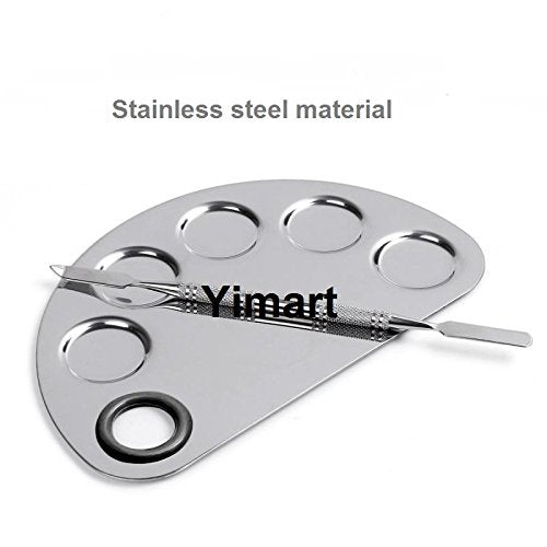 Yimart® Pro Stainless Steel Makeup Cosmetic Artist Five Holes Mixing Pallete Spatula - NewNest Australia