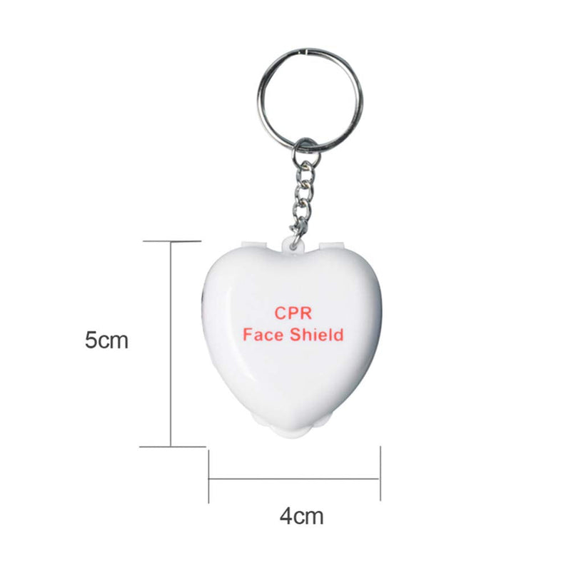 Exceart 2pcs CPR Face Shield First Aid Rescue Kit Keychain Pocket Emergency Isolation Resuscitator One Way Breath Valve Cover For Home Travel Training (Random Color) - NewNest Australia