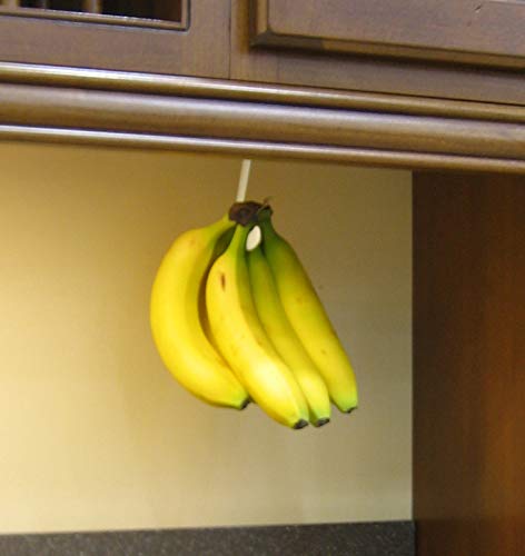 NewNest Australia - Banana Hook Hanger Under Cabinet Hook Ripens Bananas with Less Bruises, Hang Other Lightweight Kitchen Items, Folds Up Out of Sight When Not in Use, Self-Adhesive + Pre-drilled Screw Holes (White) 