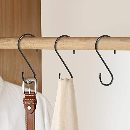 NewNest Australia - 30 Pack Black S Hooks,Heavy Duty Metal Hooks Can Withstand up to 65 pounds.for Kitchen,Office,Garden or Outdoor Activities 