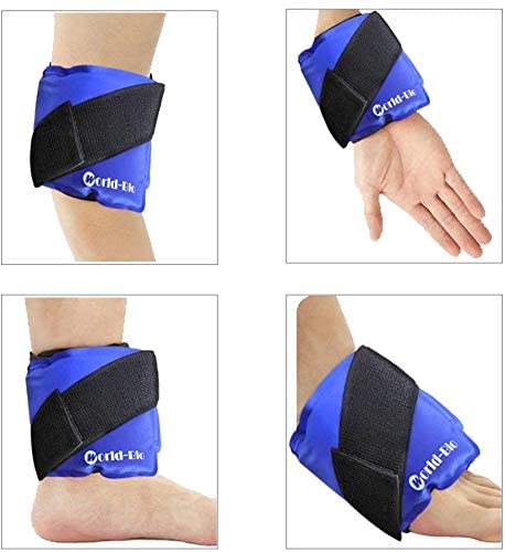 World-Bio Cool Packs Gel Ice Pack Of 2, Reusable Cooling Pads With Belt For Ankle, Back And Elbows, Cold Warm Compress Cooling Pad For Sprains, Swelling, Bruises 24 X 12 Cm - NewNest Australia
