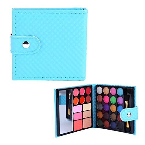 RoseFlower 32 Colors Eye Shadow Palette Matt Shimmer Professional Waterproof Long Lasting Non-smudge High-pigmented Eye Shadow Blusher Lip Gloss Contour makeup palette Cosmetic Kit#Blue #Blue case - NewNest Australia