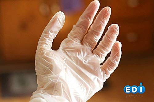 EDI Disposable Vinyl Gloves (Clear) - Powder-Free, Latex-Free 100 Large - NewNest Australia