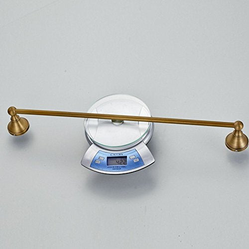 Leyden Antique Brass Towel Bar, 24 Inch Towel Holder Rod Brass Towel Rack Bathroom Accessories Wall Mounted Single Towel Bar - NewNest Australia