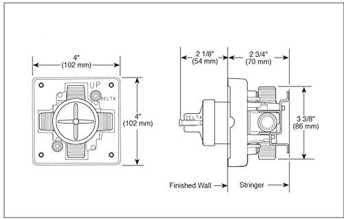 DELTA R10000-UNBX MultiChoice Universal Tub and Shower Valve Body for Tub Faucet Trim Kits Pack of 1 - NewNest Australia