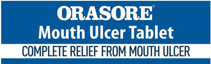 Orasore Mouth Ulcer Treatment Pastilles Tablets - 10 Count - Effective Soothing Relief from Sore Gums, Cold Sore, Sugar Free, Reduces Inflammation Due to dentures, Braces - NewNest Australia