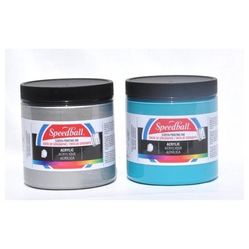 Speedball Fabric Screen Printing Ink, 8-Ounce, Night Glo Blue - NewNest Australia