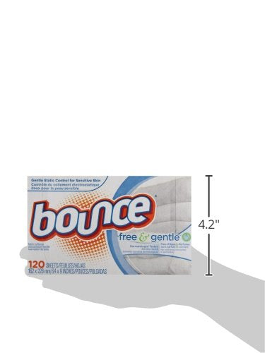 Bounce Free & Gentle Unscented Fabric Softener Dryer Sheets for Sensitive Skin, 120 Count 120 Sheets (Pack of 1) - NewNest Australia