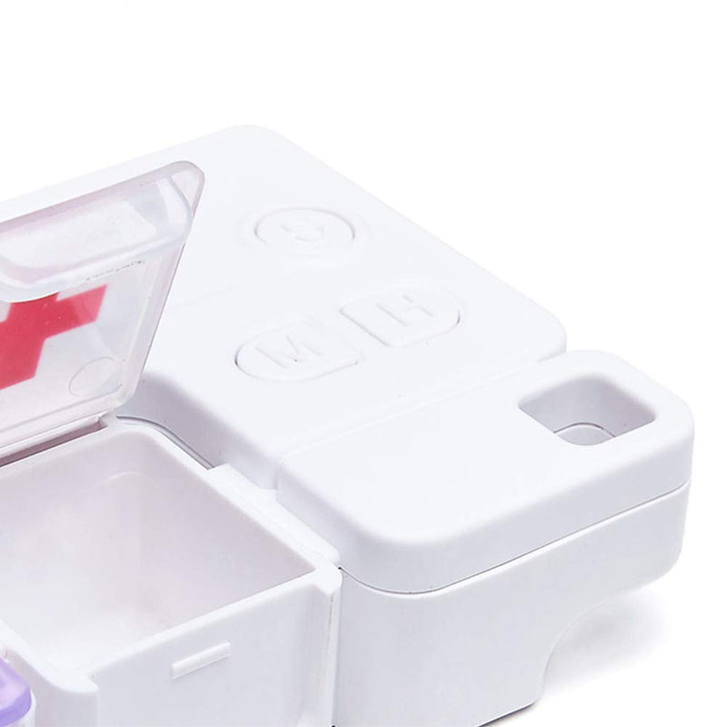 Portable Pill Box with Smart Reminder Alarm, 14 Grids Intelligent Electronic Digital Timer AM and PM Medicine Dispenser, Weakly Pill Organiser for Outdoor Travel Work - NewNest Australia