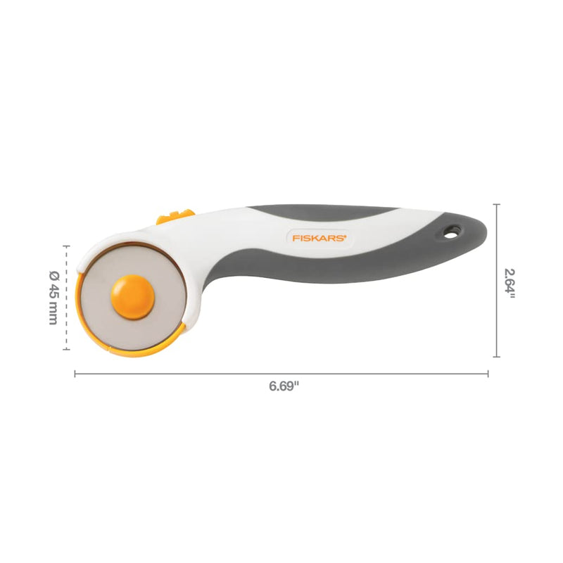 Fiskars 01-005828 Titanium Comfort Stick Rotary Cutter, 45 mm , White - NewNest Australia