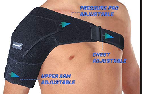 THX4COPPER Magnetic Shoulder Brace, Compression Support Wrap Belt, Adjustable Stabilizer,Arm Injury Prevention for Dislocated AC Joint, Labrum Tear, Pain, Arthritis, Bursitis, Scapula Tendonitis-LS Left S-M - NewNest Australia