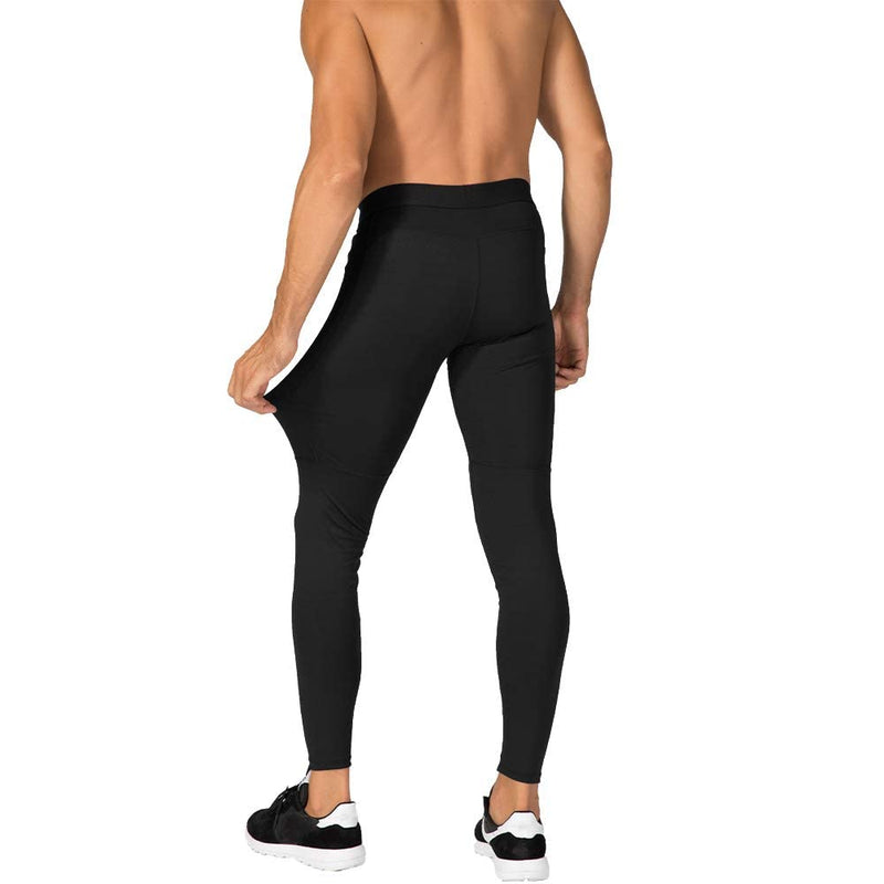 WRAGCFM Men's Compression Pants Workout Athletic Leggings Running Gym Tights with Pockets Black X-Large - NewNest Australia