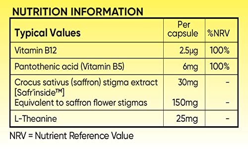Rescue Balance and Positivity Capsules (30 Day Supply) Saffron, B5 B12 Vitamins, Flower Essences, Vegan Mood Enhancer Capsules for Emotional Balance and Busy Days - NewNest Australia