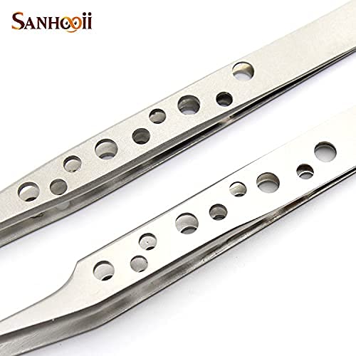 4 Pieces Sanhooii Tweezers Set, 4 Pieces, Anti-Static Stainless Steel, Precise Esd Tweezers, 2 Straight, 2 Curved For Repair Tools For Electronics, Jewelry Making, Industry, Grip Silver - NewNest Australia