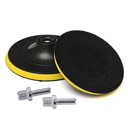Yakamoz 2Pcs 5 Inch Hook and Loop Backing Pad Sanding Holder Polishing Backer Plate with M14 Thread to 8mm Adapter for Orbital Sander Buffer Polisher - NewNest Australia