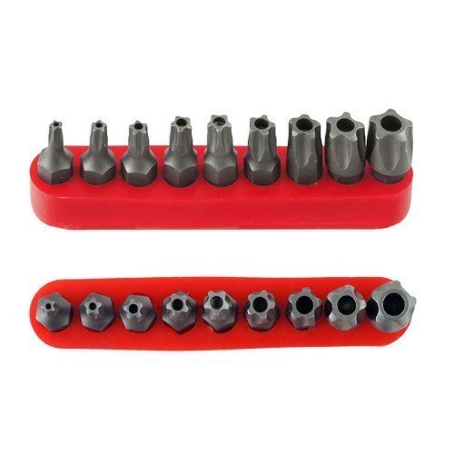 RAM-PRO 9Pc Torx Star 5 Point, Security Tamper Proof, Driver Bit Set – T10, 15,20,25,27,30,40,45,50 – Multifunction Damage/Shear Resistant Hollow Torque Kit 5 Star Torx - NewNest Australia