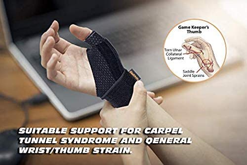 Thx4COPPER Compression Reversible Thumb & Wrist Stabilizer Splint for BlackBerry Thumb, Trigger Finger, Pain Relief, Arthritis, Tendonitis, Sprained, Carpal Tunnel, Stable, Lightweight, Breathable,S-M S-M - NewNest Australia