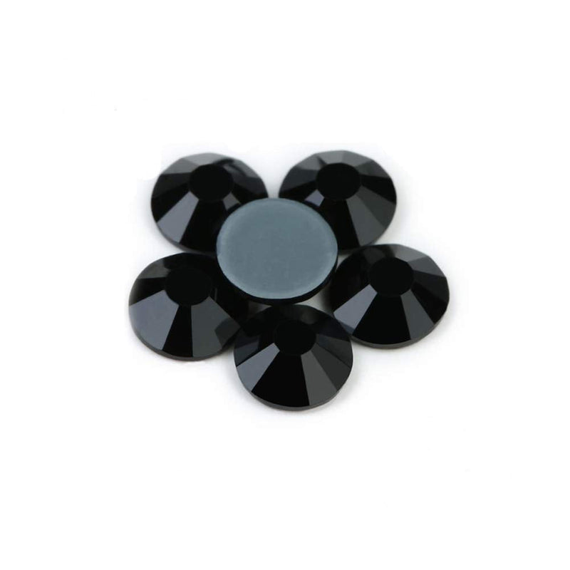 Dowarm Hotfix Crystal Rhinestones, Hot Fix Crystals for Crafts Clothes, Flatback Glass Crystal for Decoration, Round Gems (Jet Black, SS6 1440PCS) Jet Black - NewNest Australia